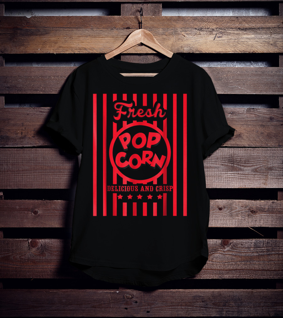 Fresh Popcorn Delicious And Crisp Costume Group Matching Famil T-Shirt