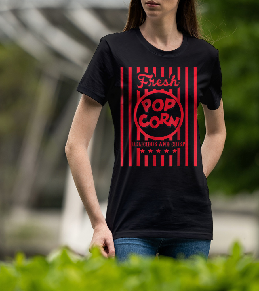 Fresh Popcorn Delicious And Crisp Costume Group Matching Famil T-Shirt
