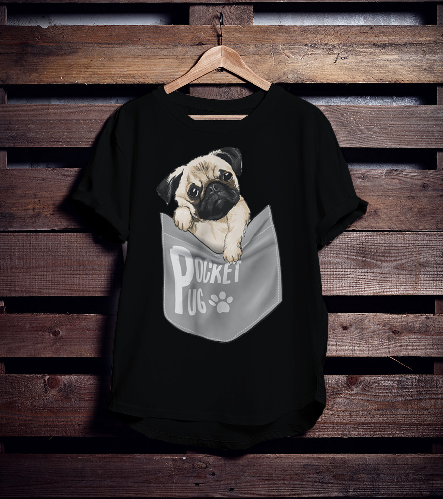 Pocket Pug Funny Cute Dog Pug T-Shirt