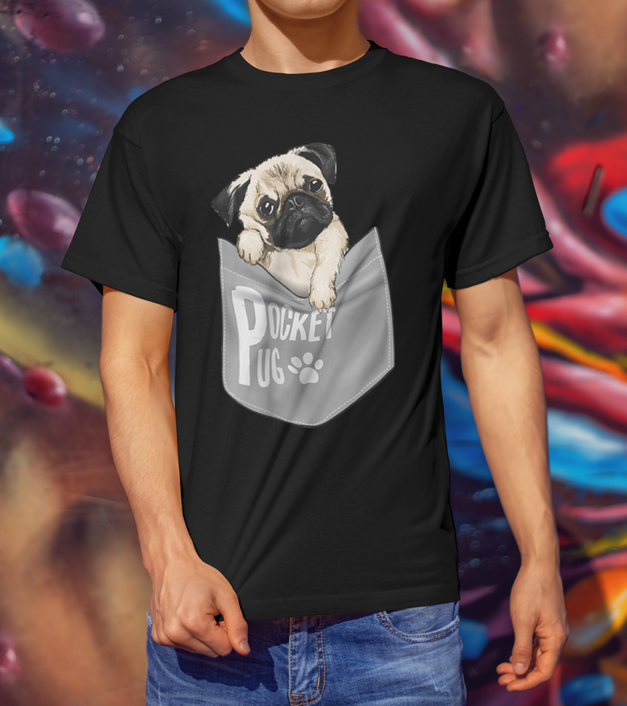 Pocket Pug Funny Cute Dog Pug T-Shirt