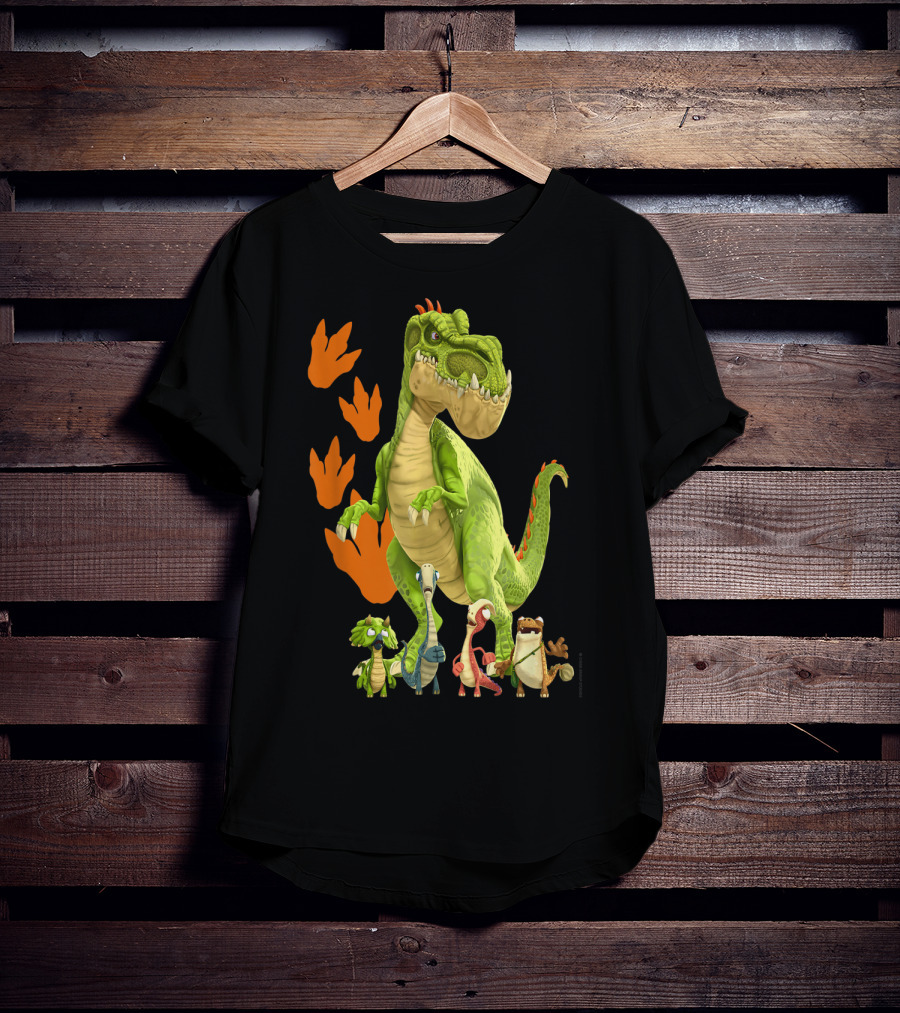 Gigantosaurus Giganto And Dino Footprints 4 Kid Dinos T-Shirt