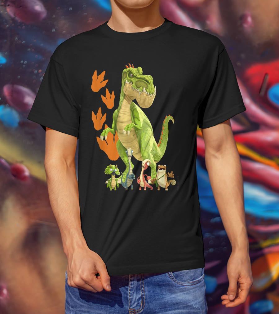 Gigantosaurus Giganto And Dino Footprints 4 Kid Dinos T-Shirt