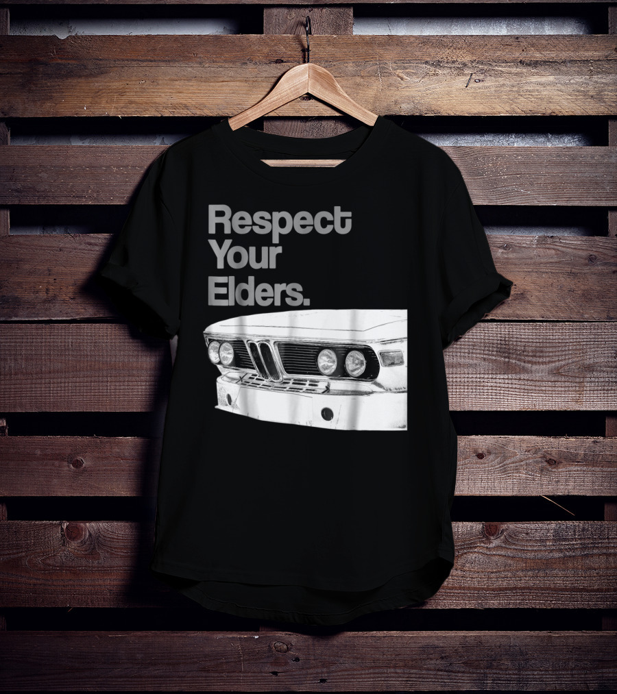 Respect Your Elders Vintage Euro Car Front Grille T-Shirt