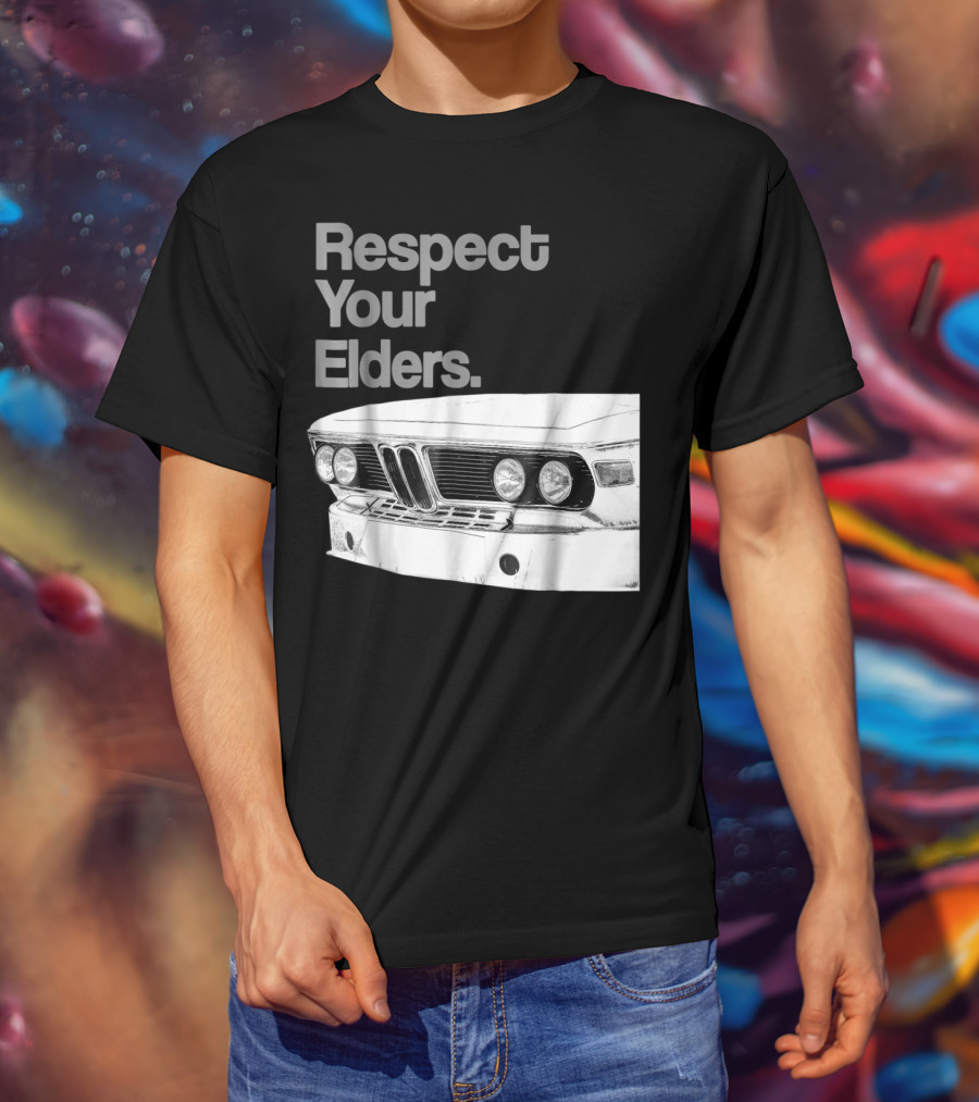 Respect Your Elders Vintage Euro Car Front Grille T-Shirt