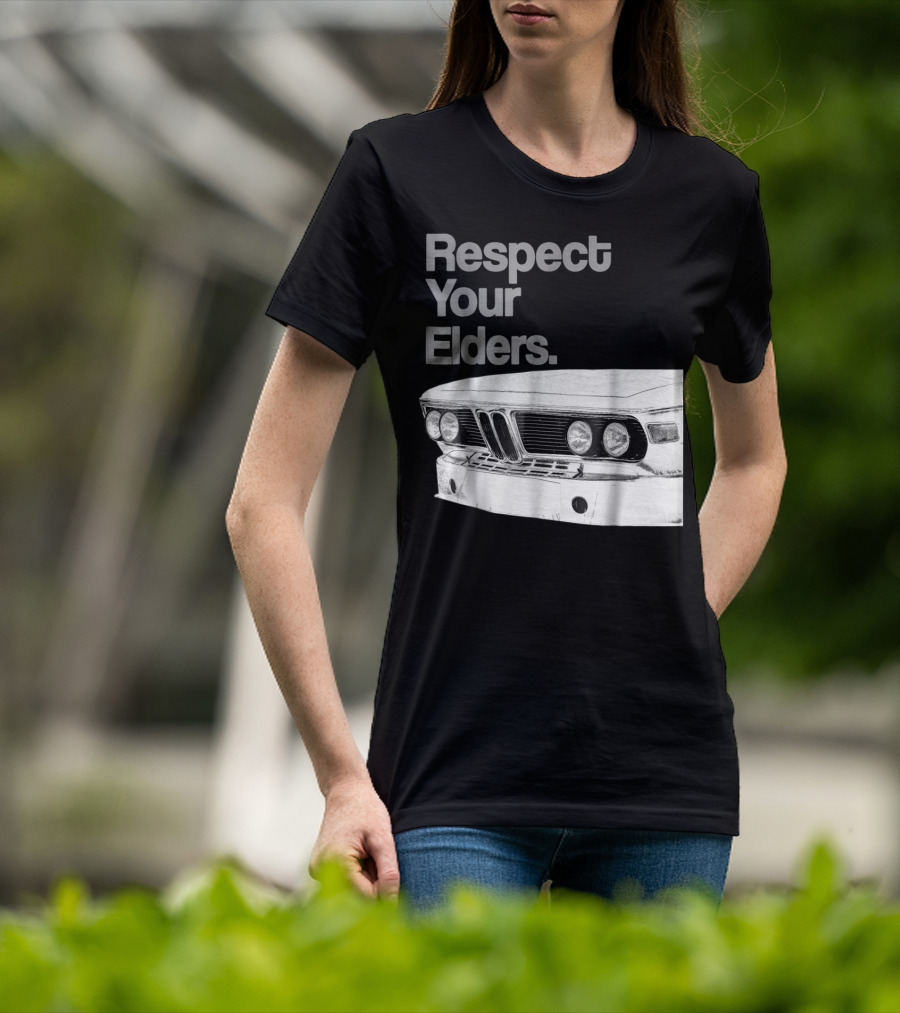 Respect Your Elders Vintage Euro Car Front Grille T-Shirt