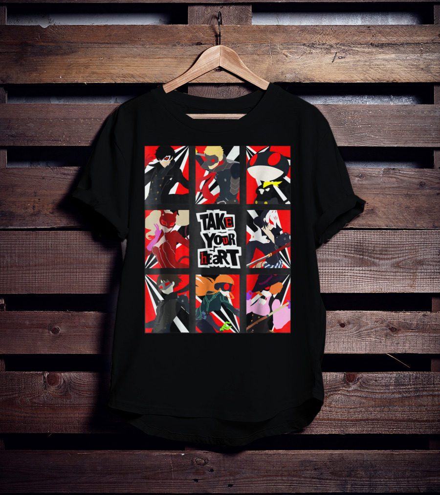 Take Your Heart Persona Characters Collage T-Shirt