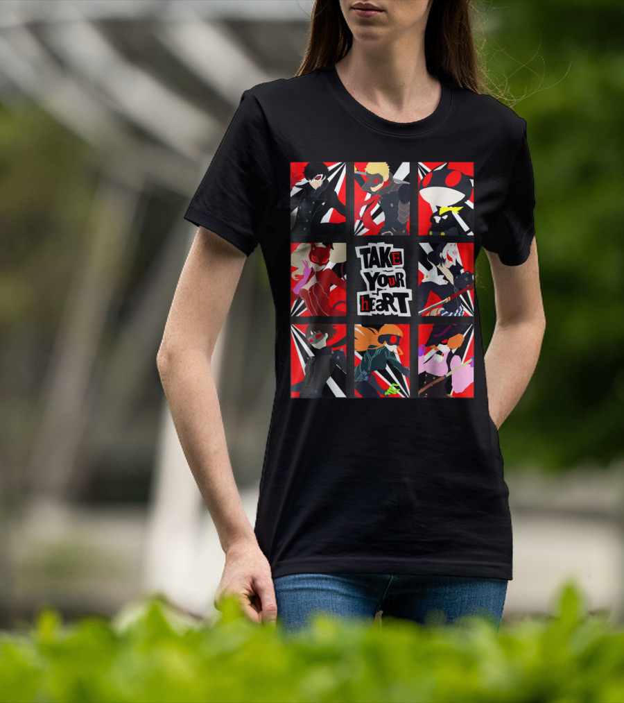Take Your Heart Persona Characters Collage T-Shirt