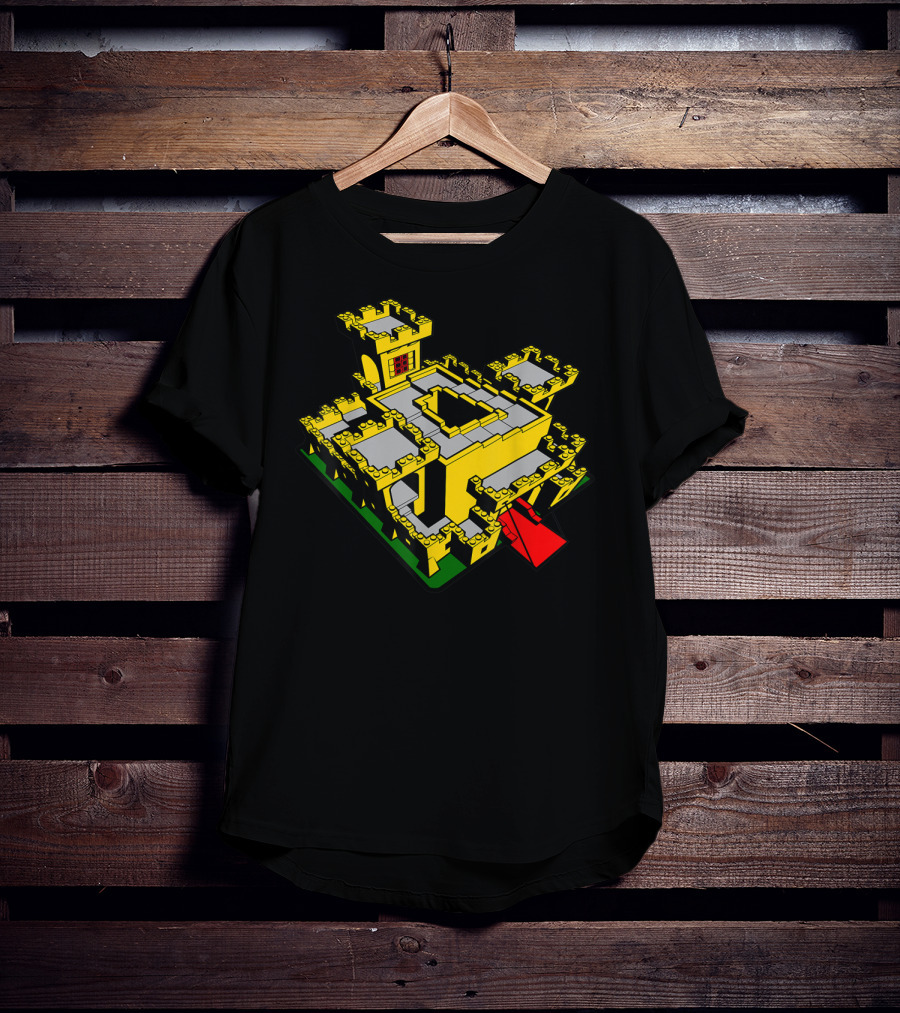 Classic Yellow Castle AFOL Toy Brick Fortress T-Shirt