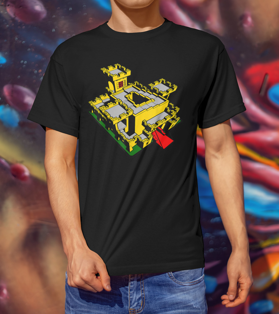 Classic Yellow Castle AFOL Toy Brick Fortress T-Shirt