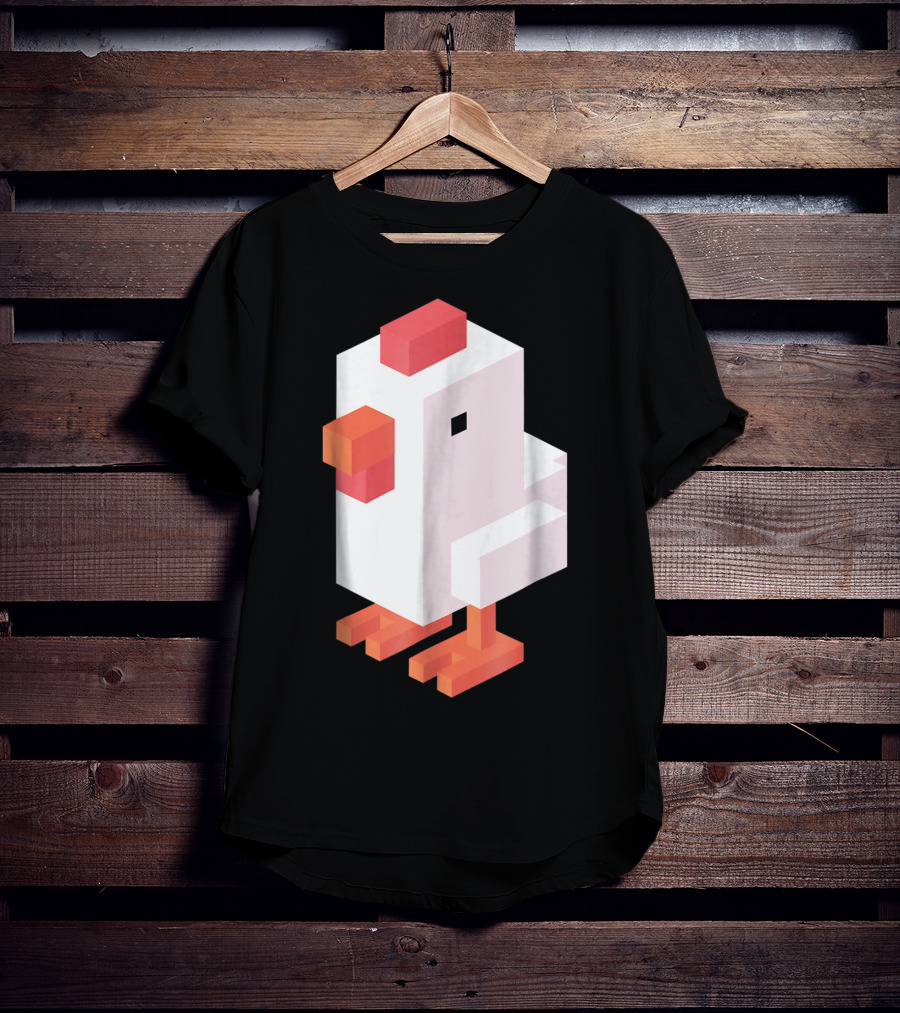 Crossy Road Chicken Pixel Art Game Character T-Shirt