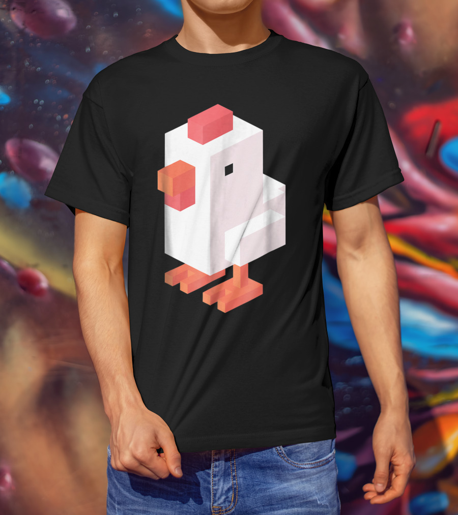 Crossy Road Chicken Pixel Art Game Character T-Shirt