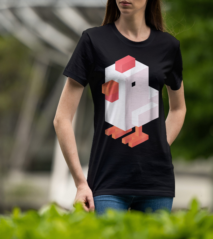Crossy Road Chicken Pixel Art Game Character T-Shirt