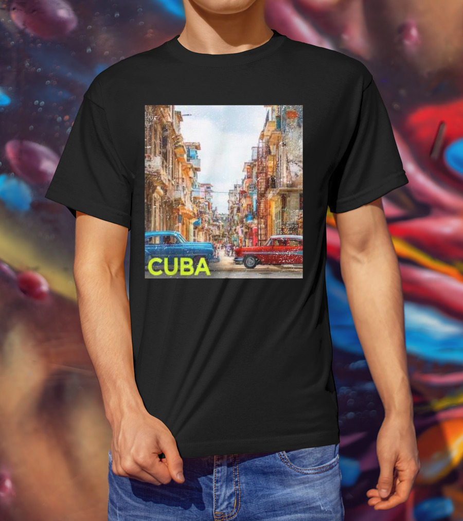 Cuba Classic Car Streets T-Shirt