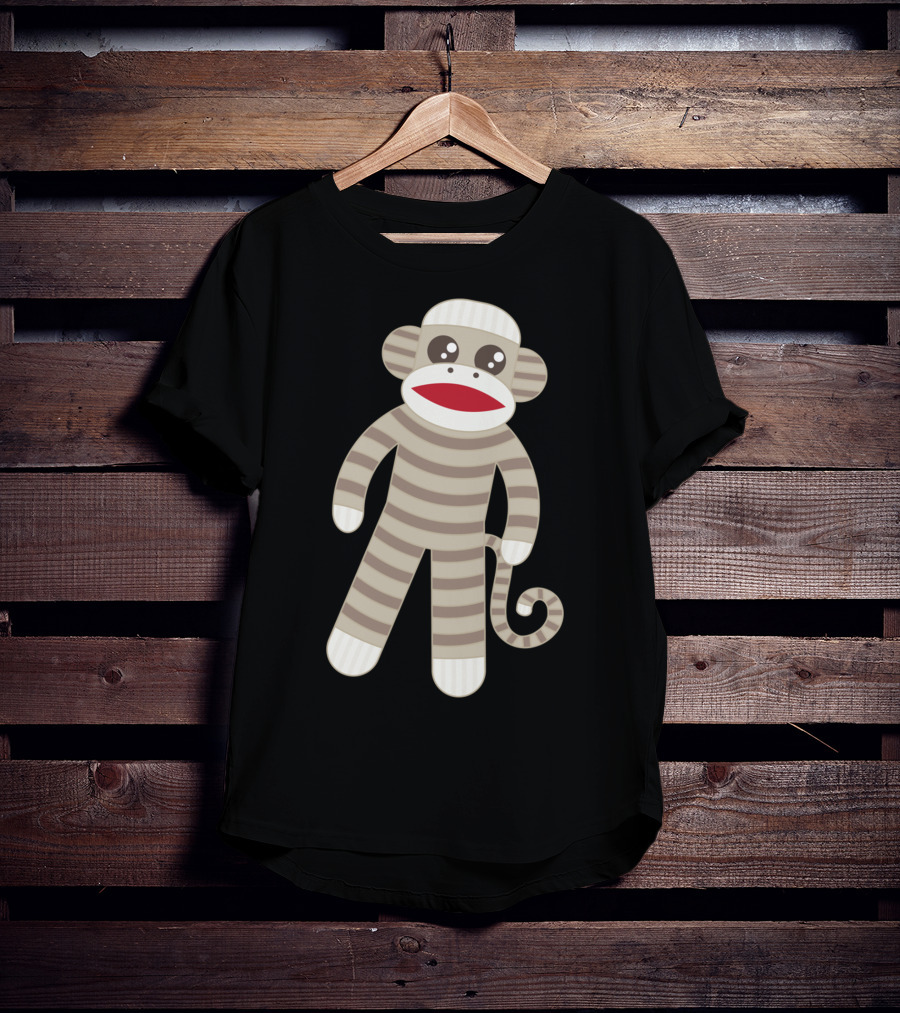 Cute Classic Striped Sock Monkey Toy T-Shirt