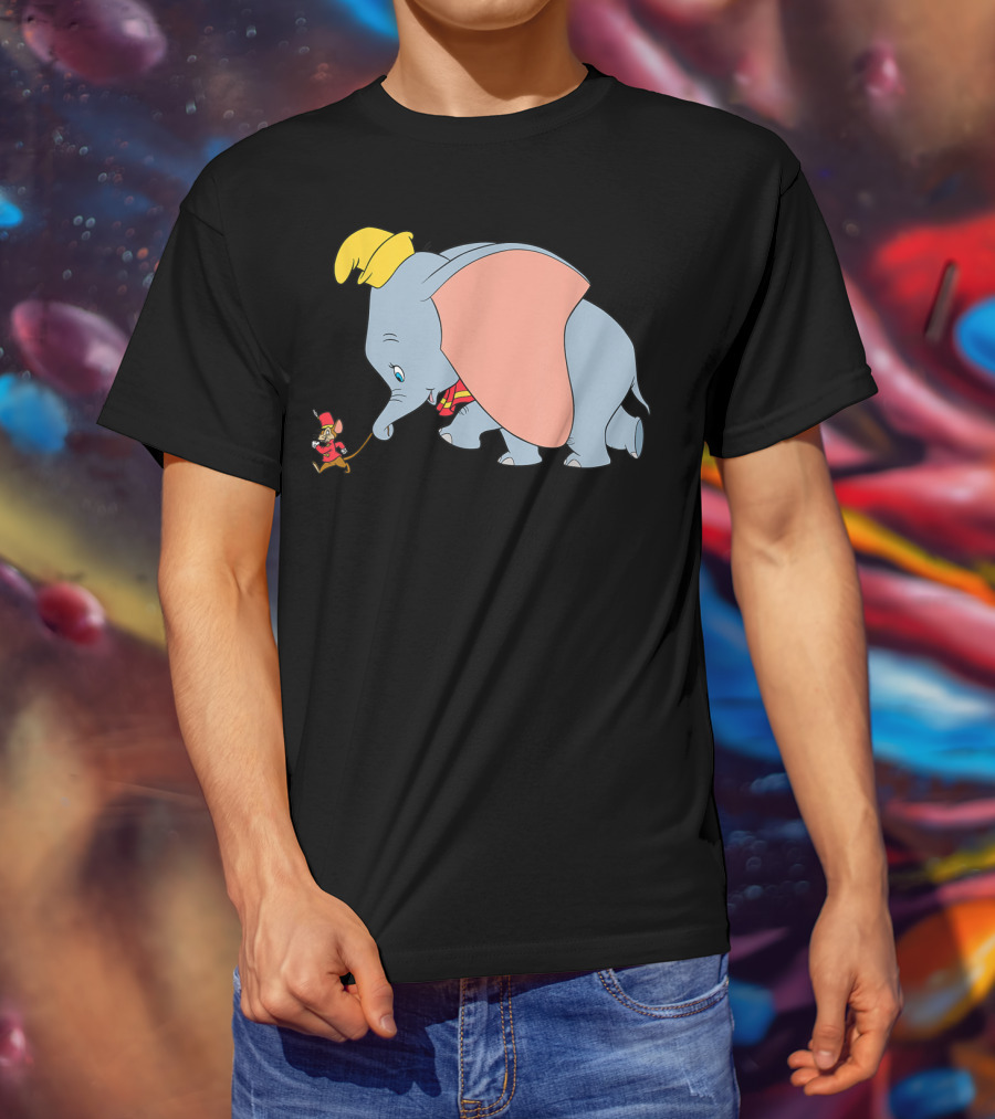 Disney Classic Dumbo Timothy Q Mouse Vintage Style Iconic Characters T-Shirt