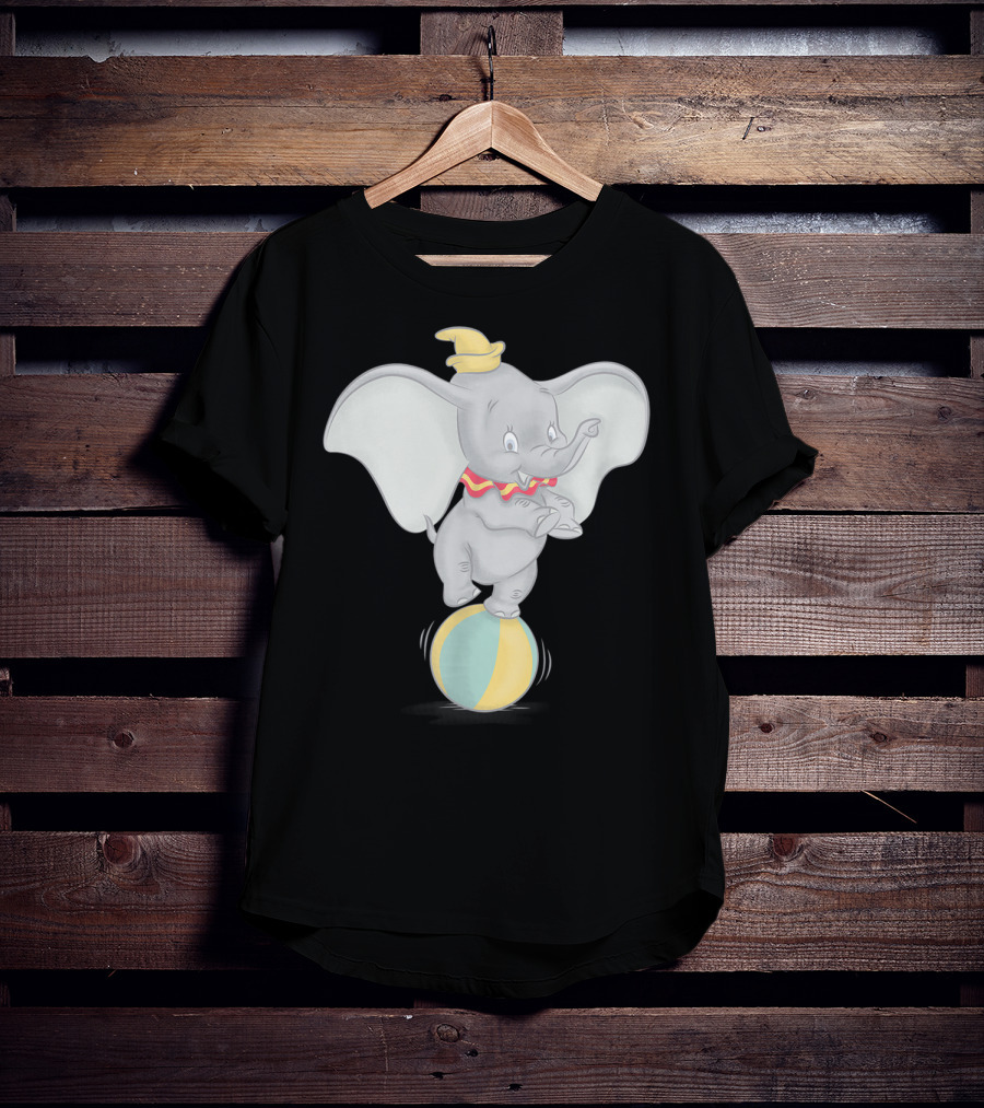 Disney Dumbo Balancing On Ball Watercolor T-Shirt