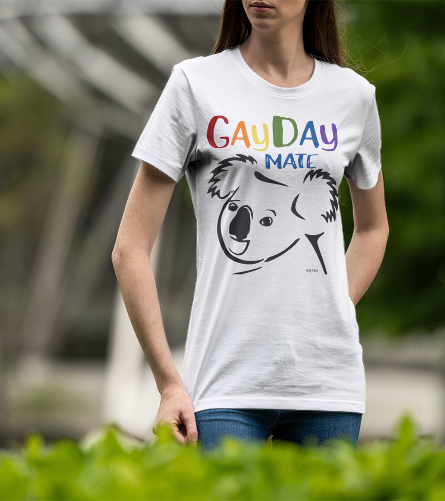 Australian Rainbow Koala Gay Day Mate Greeting T-Shirt