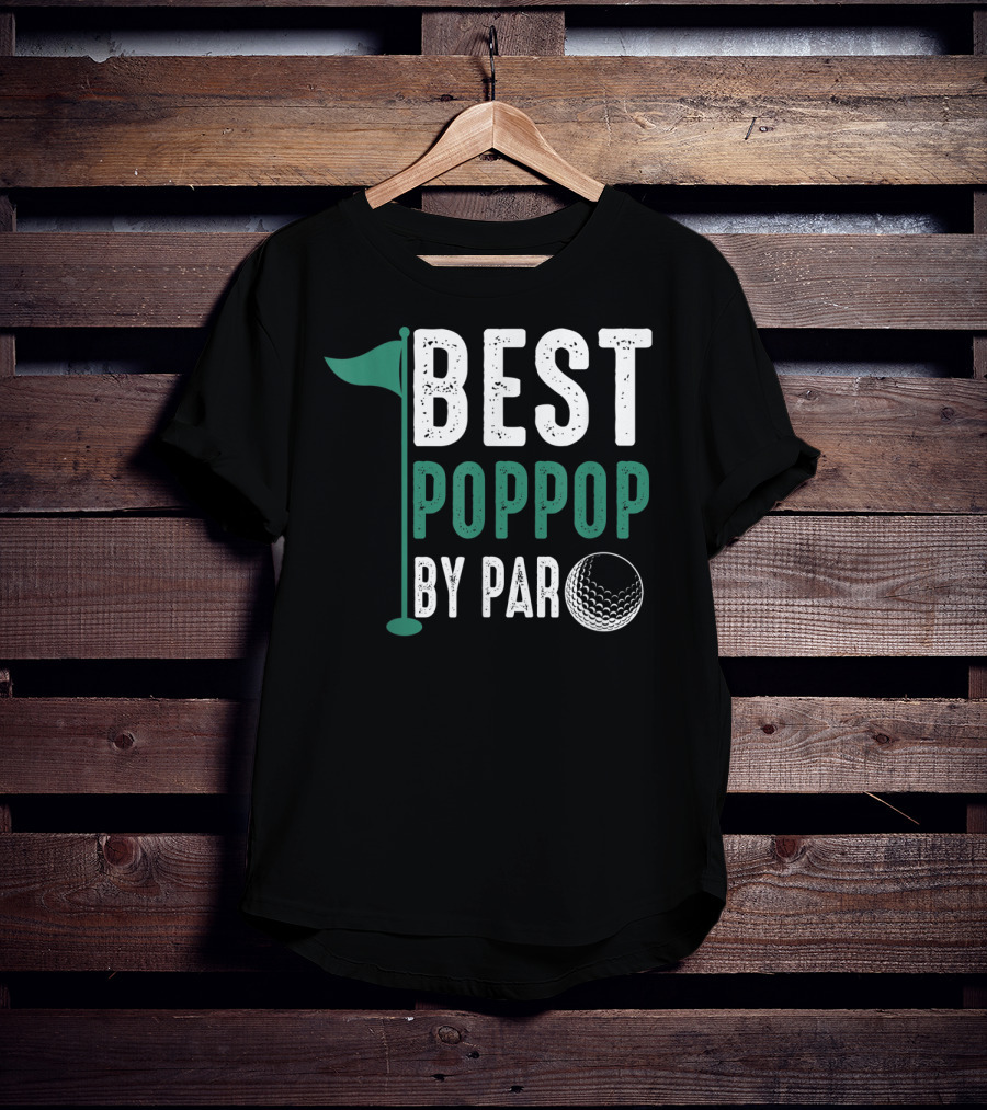 Best Poppop By Par Father's Day Golf Flag T-Shirt