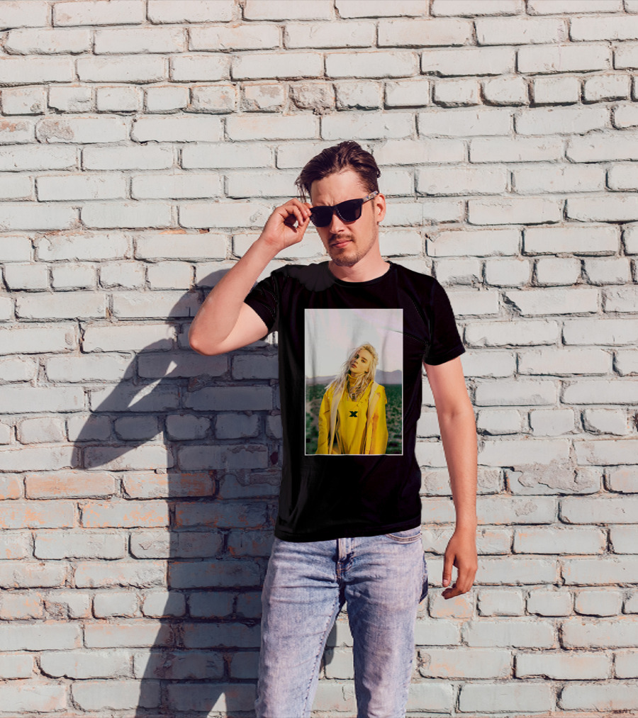 Billie Eilish Yellow Outfit Desert Photo T-Shirt
