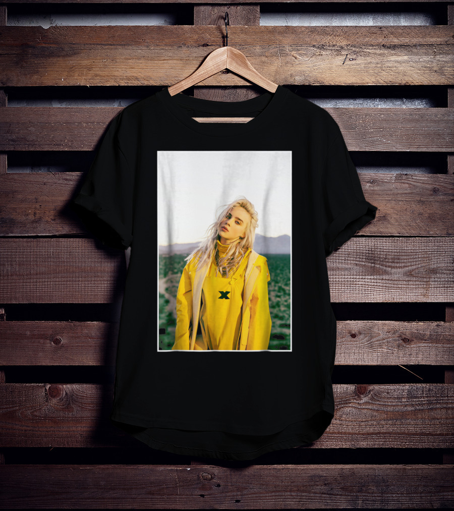 Billie Eilish Yellow Outfit Desert Photo T-Shirt