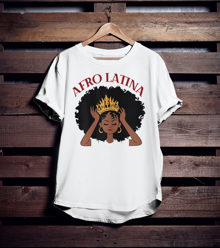 Afro Latina Black Women History Month Crown T-Shirt