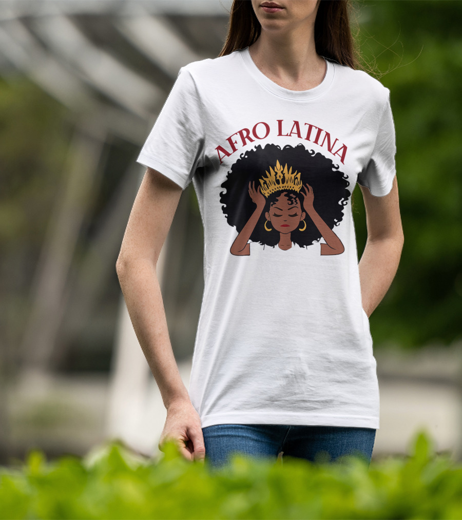 Afro Latina Black Women History Month Crown T-Shirt