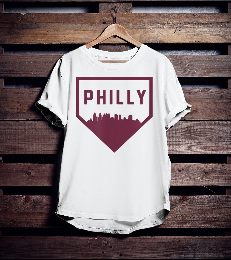 Philly Baseball Home Plate Skyline T-Shirt