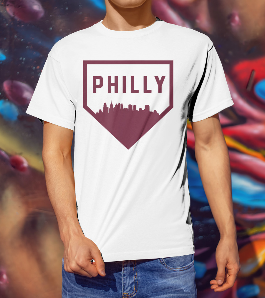 Philly Baseball Home Plate Skyline T-Shirt