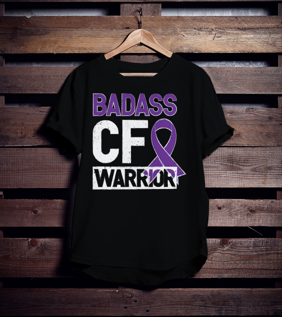 Badass Cf Warrior Cystic Fibrosis Awareness T-Shirt