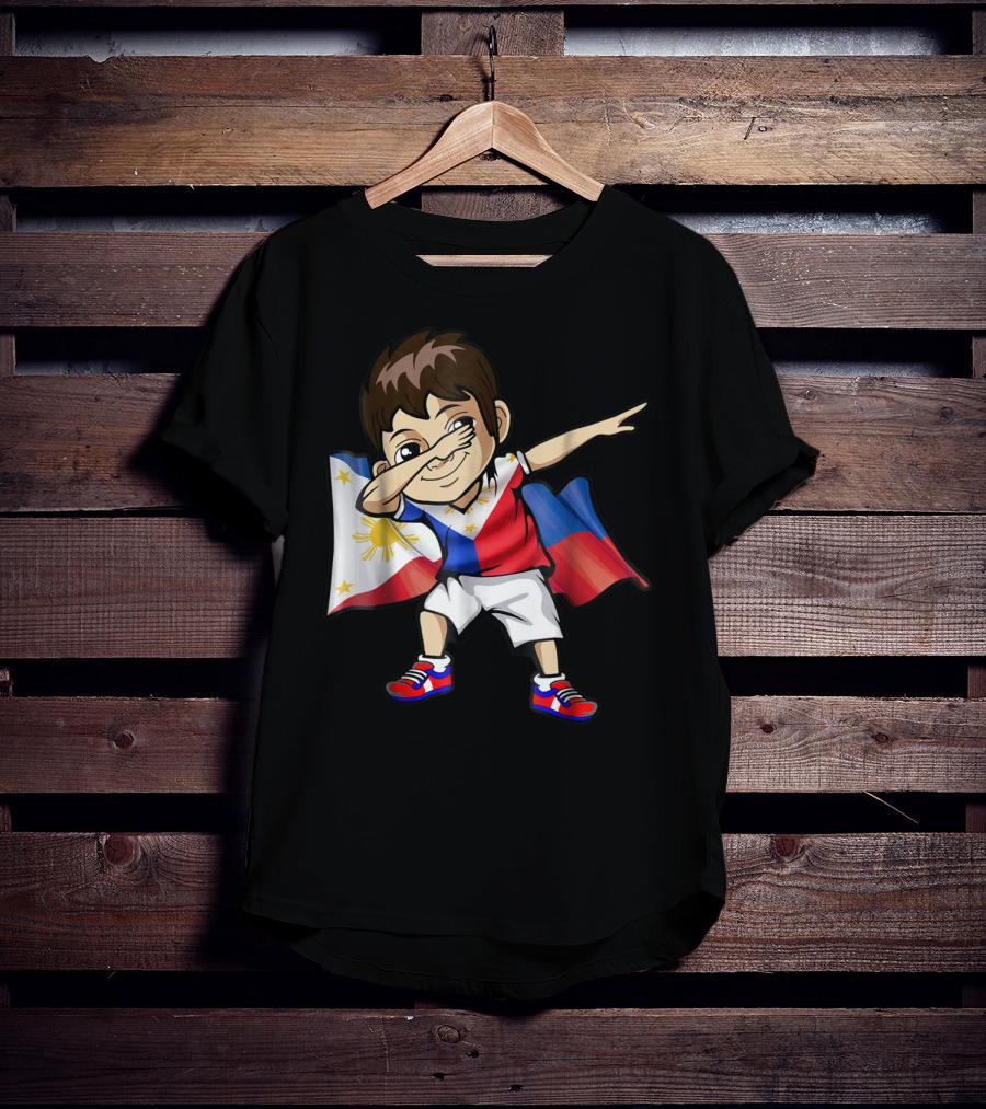 Dabbing Boy Philippine Flag Filipino Meme Jersey T-Shirt
