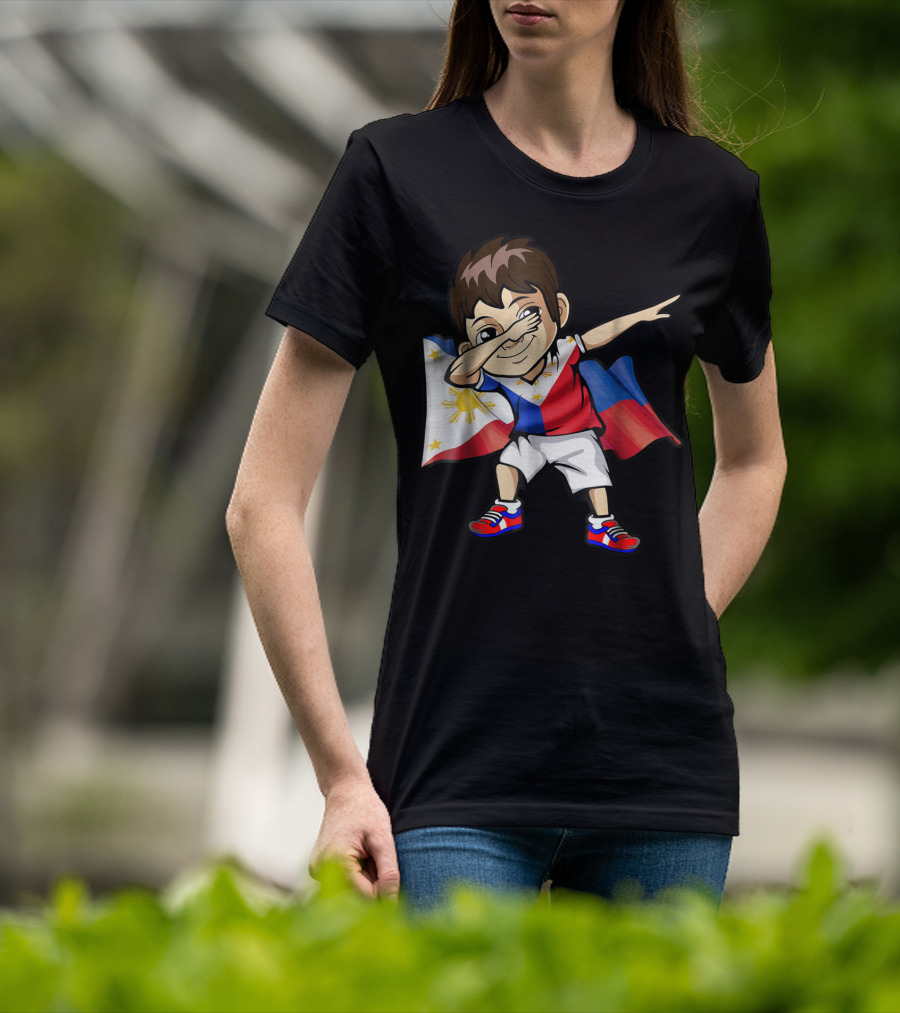 Dabbing Boy Philippine Flag Filipino Meme Jersey T-Shirt