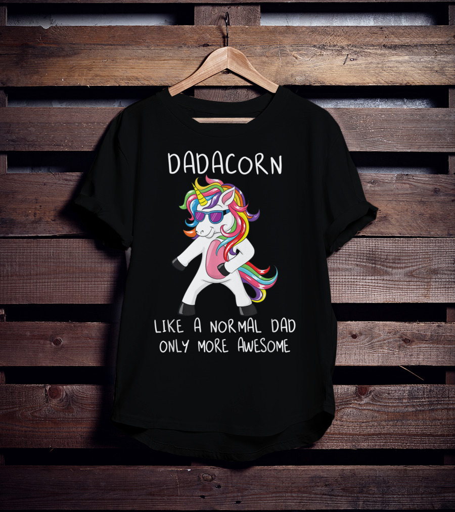 Dadacorn Like A Normal Dad Only More Awesome Flossing Unicorn T-Shirt