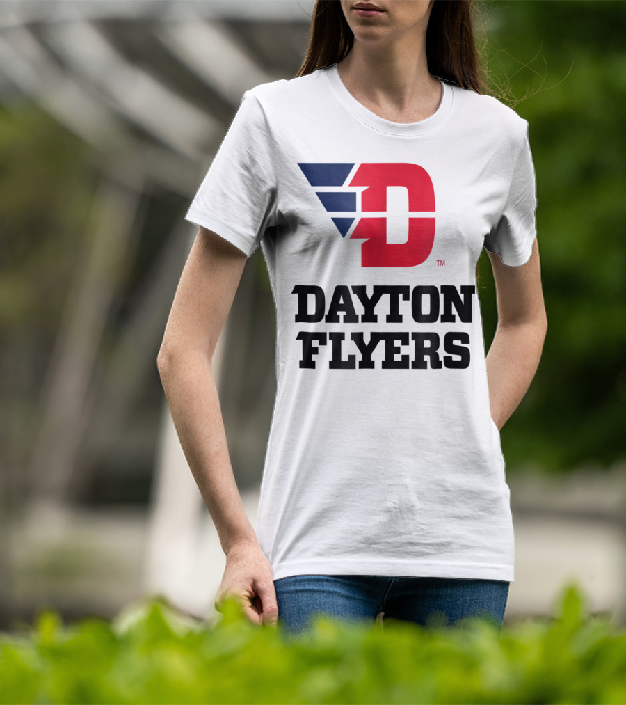 Dayton Flyers Logo University D Red Blue T-Shirt