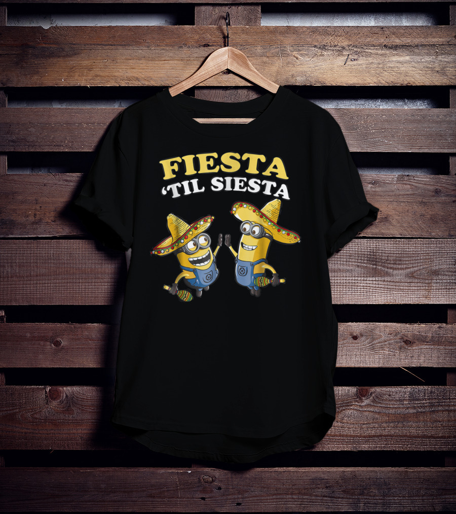 Despicable Me Minions Fiesta 'Til Siesta Sombreros T-Shirt