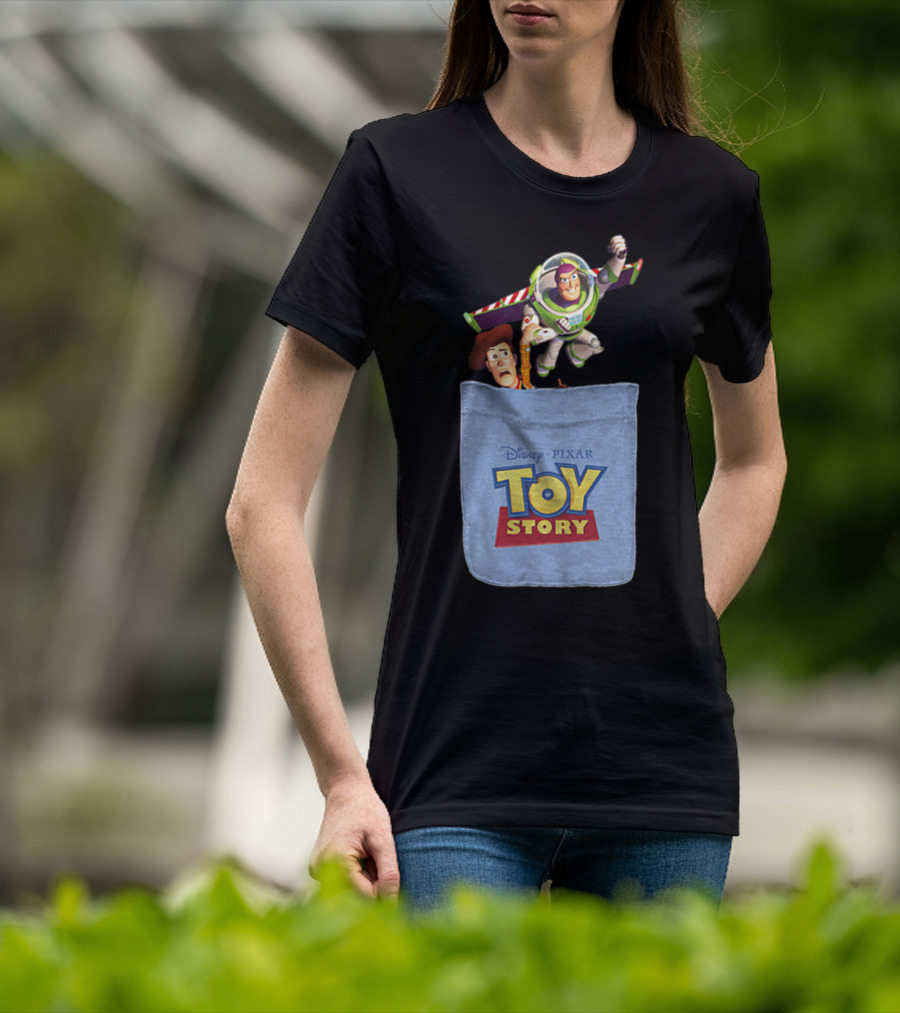 Disney Pixar Toy Story Buzz And Woody Pocket T-Shirt