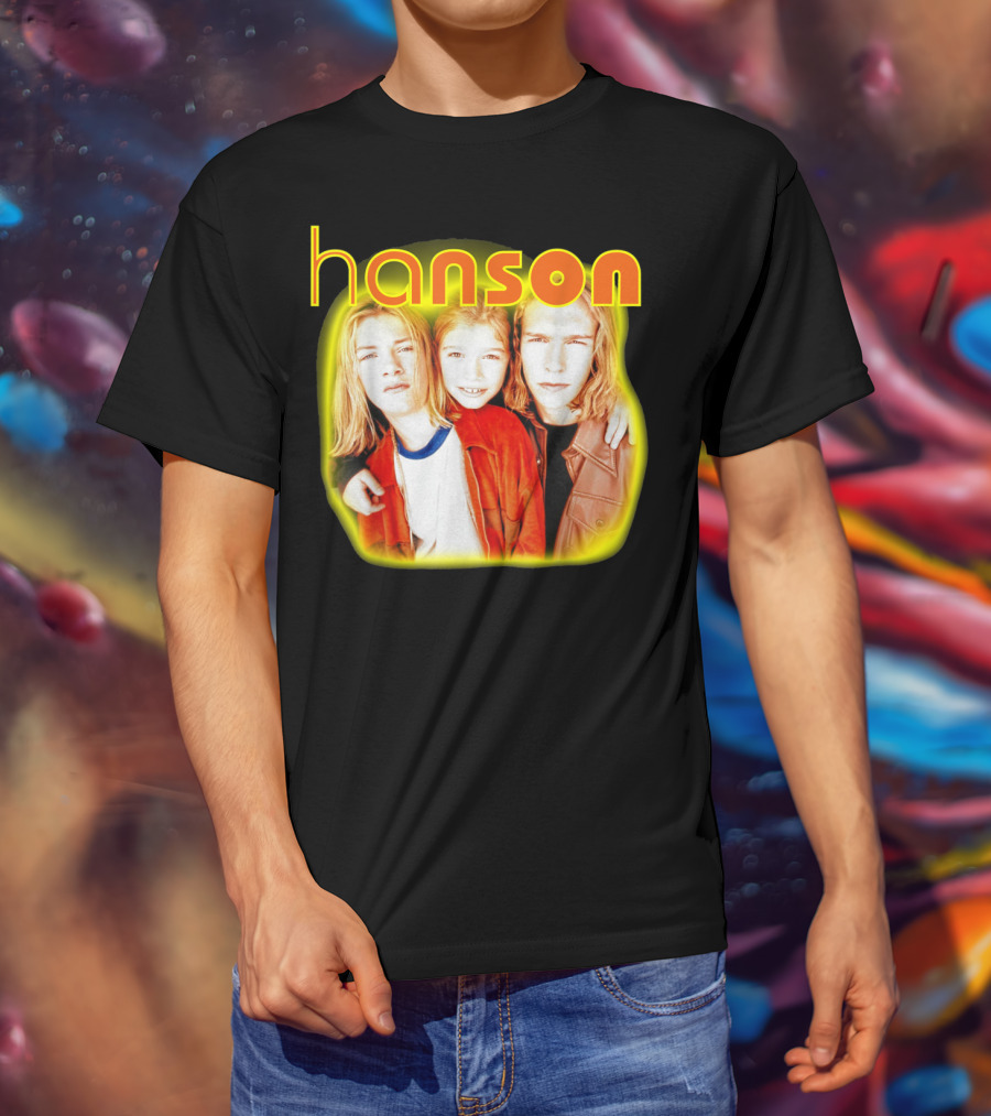 Hanson Band Members Vibrant Yellow Orange Aura T-Shirt