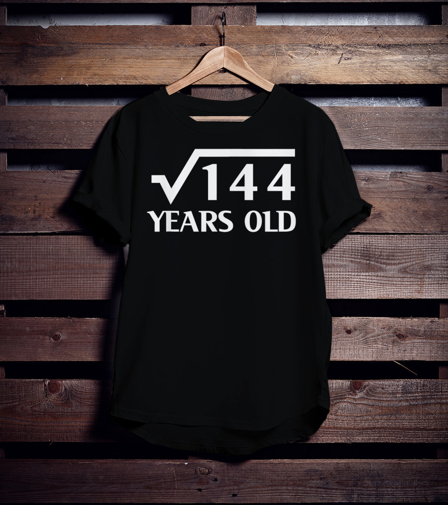 Square Root 144 Twelve Years Old Birthday T-Shirt