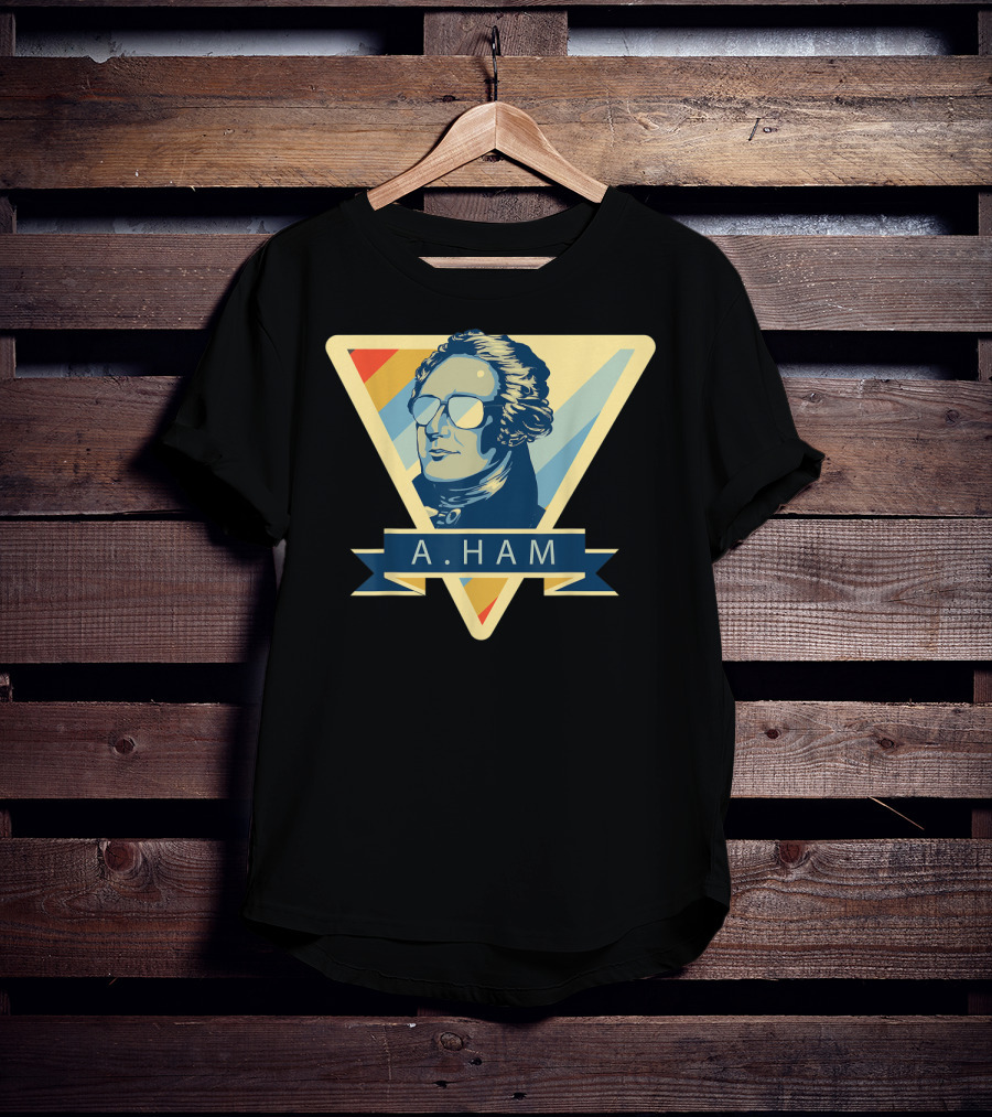 Alexander Hamilton A Ham Triangle Sunglasses Motif T-Shirt