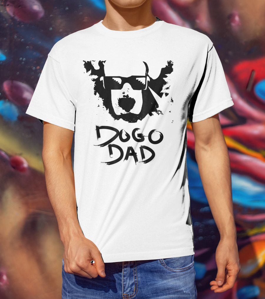 Dogo Dad Dogo Argentino Sunglasses T-Shirt