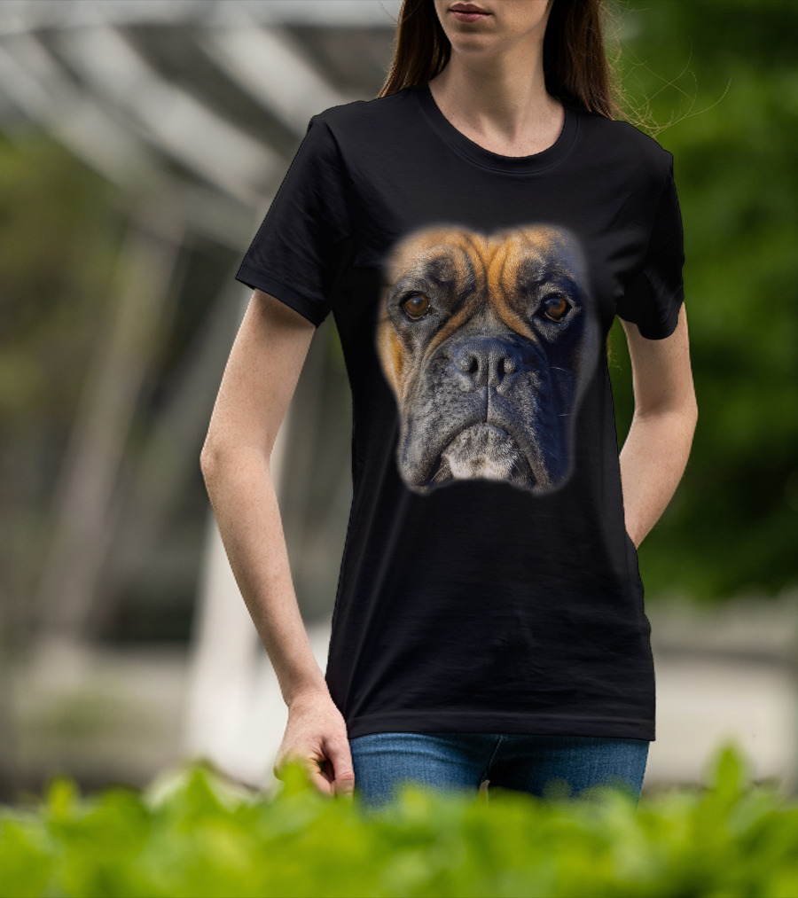 Animal Lover Boxer Face Funny Dog Lovers Tee For Pet Enthusiasts T-Shirt