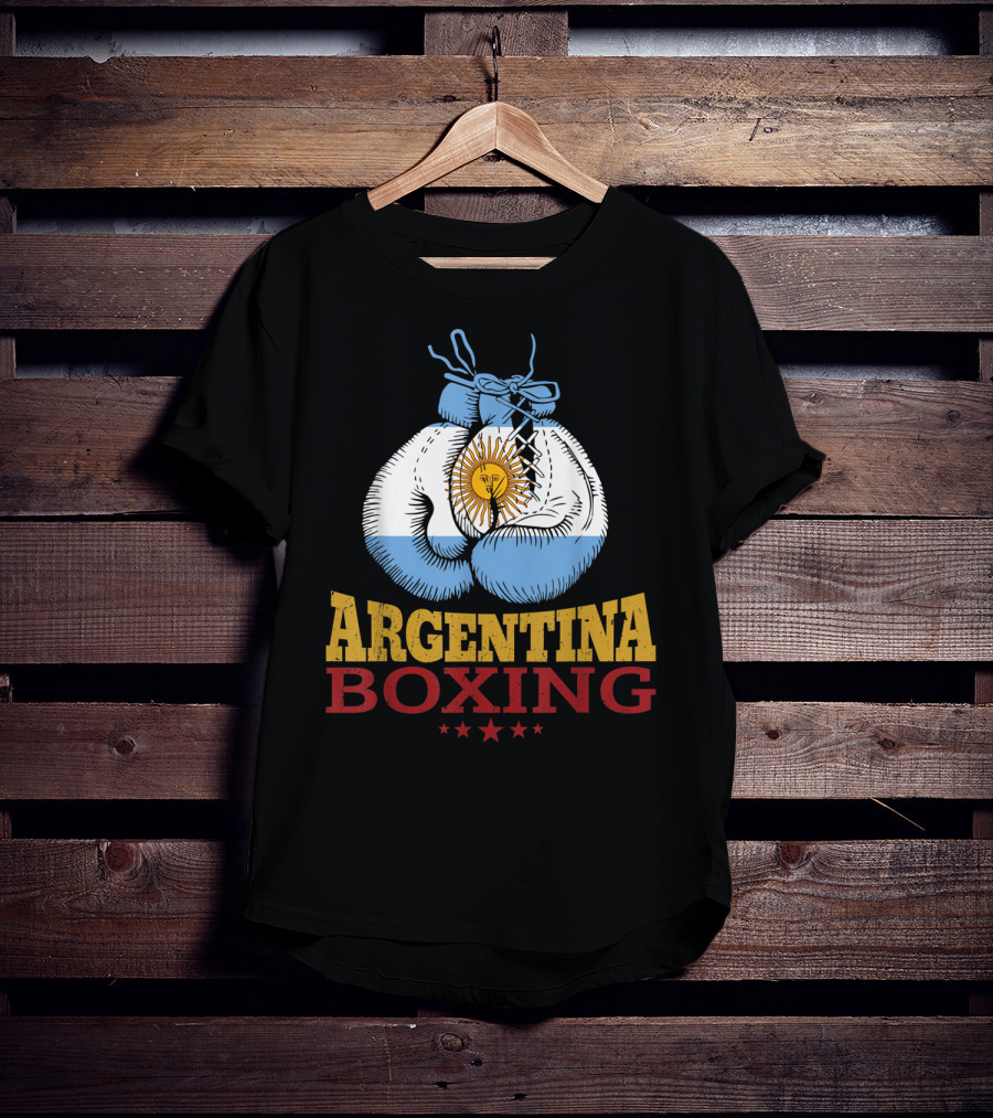 Argentina Boxing Gloves Flag Pride T-Shirt