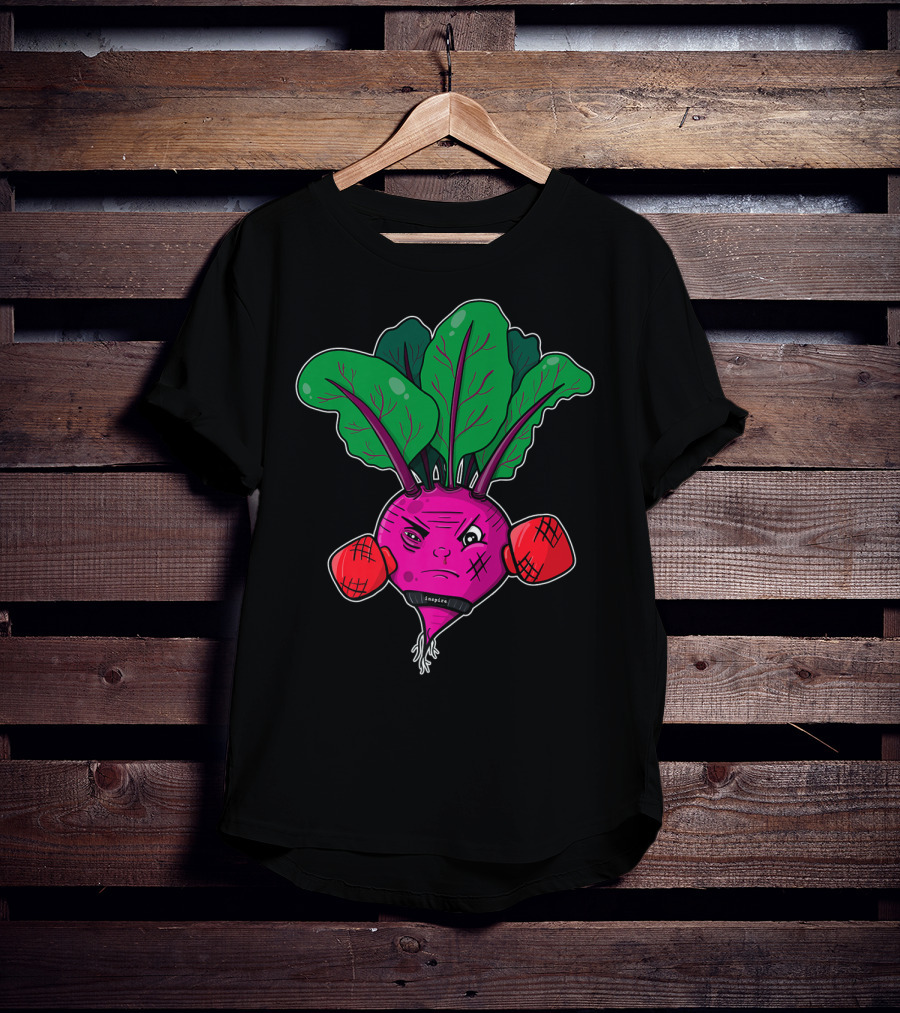 Beet Boxer Vegan Vegetable Empirical Dad Joke Pun T-Shirt