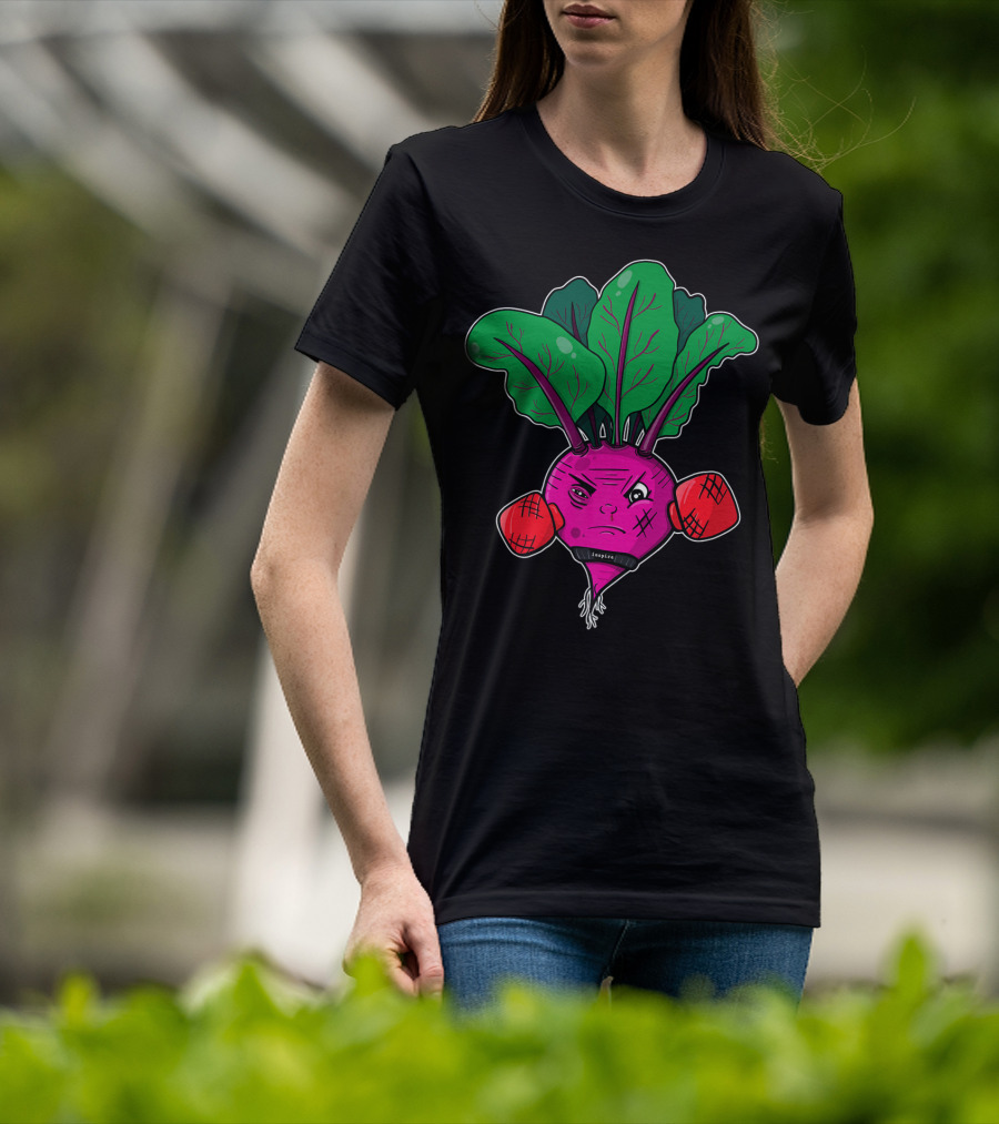 Beet Boxer Vegan Vegetable Empirical Dad Joke Pun T-Shirt