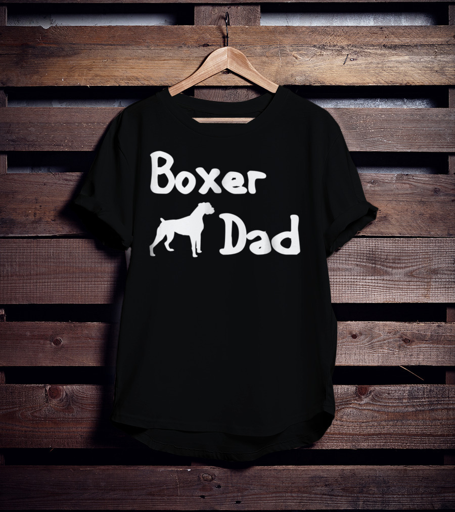 Boxer Dad With Boxer Silhouette For Boxer Enthusiasts T-Shirt