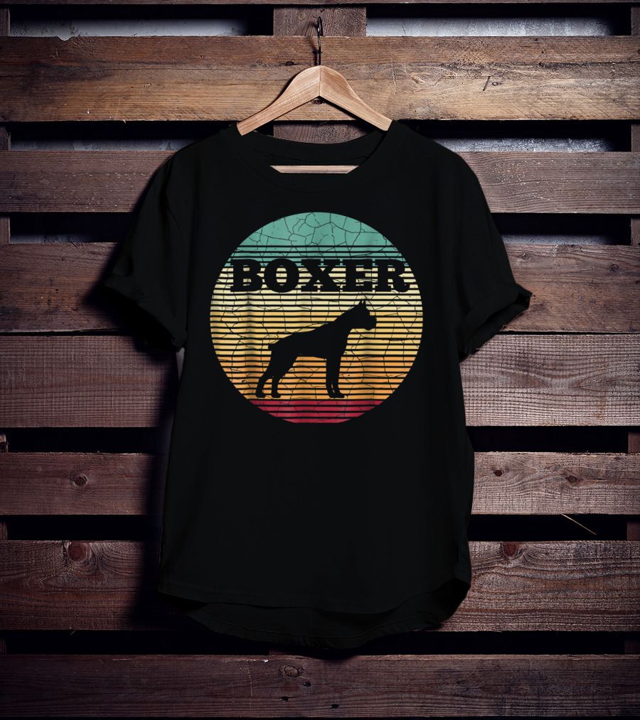 Boxer Dog Vintage Boxer Mom Boxer Dad T-Shirt