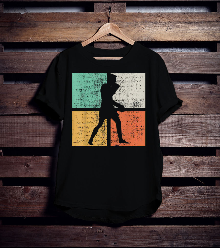 Boxing Boxer Vintage Box Club Silhouette Retro Blocks T-Shirt