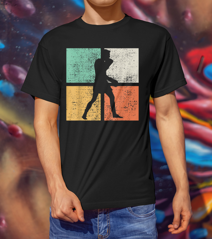 Boxing Boxer Vintage Box Club Silhouette Retro Blocks T-Shirt