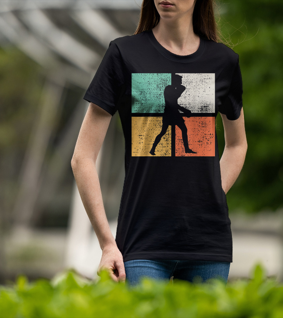 Boxing Boxer Vintage Box Club Silhouette Retro Blocks T-Shirt