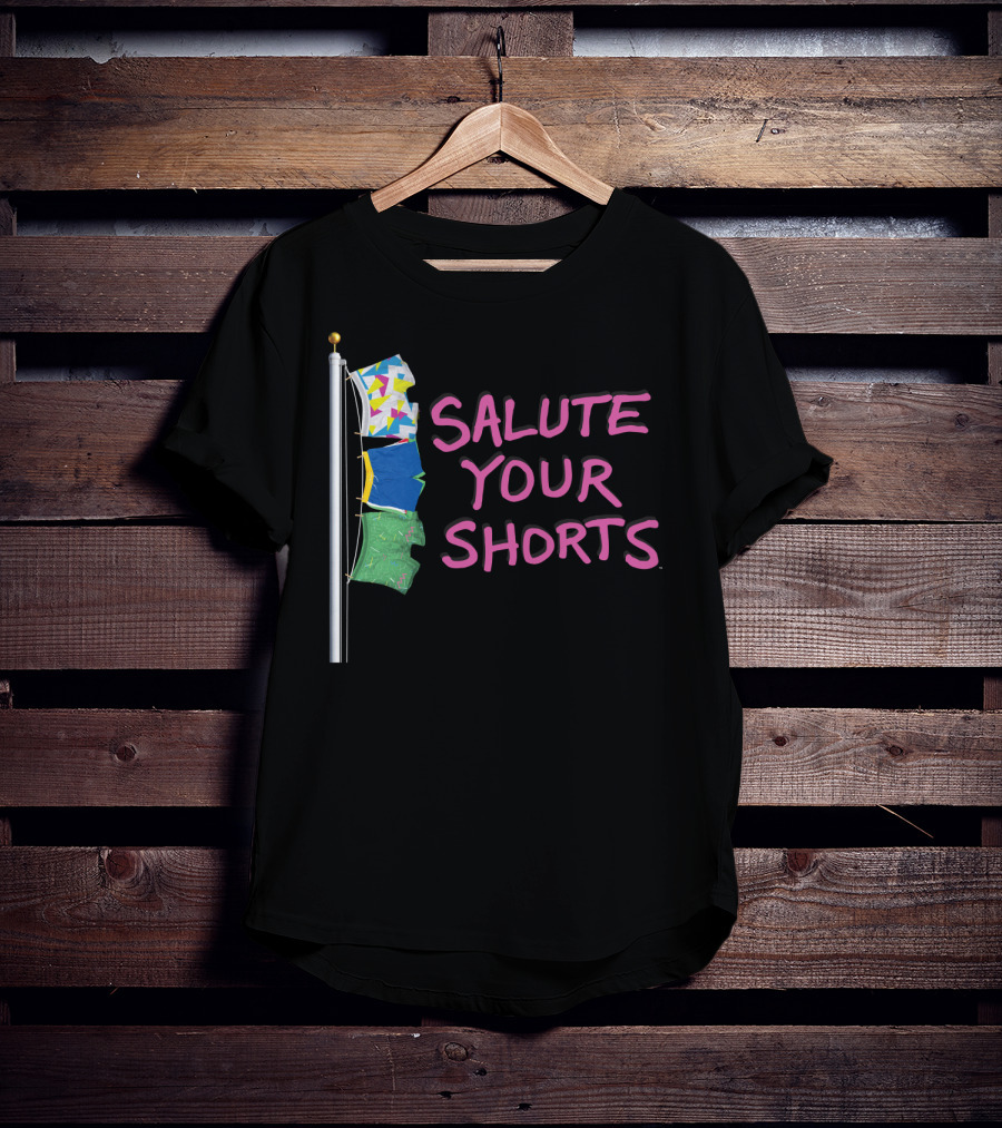 Salute Your Shorts Nickelodeon Flagpole Boxer Shorts Iconic 90s T-Shirt