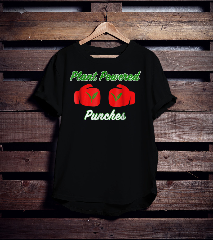 Plant Powered Punches Vegan Boxer Gloves T-Shirt